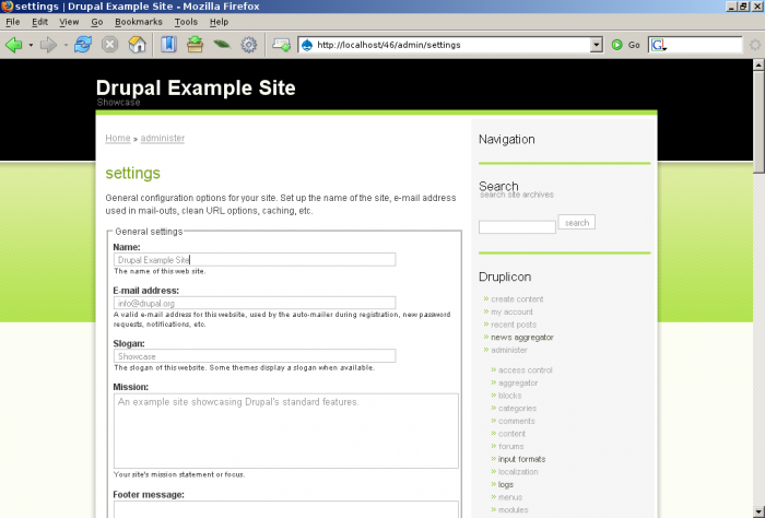 General Settings