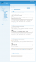 Settings page of Simplenews Template for Drupal 5.