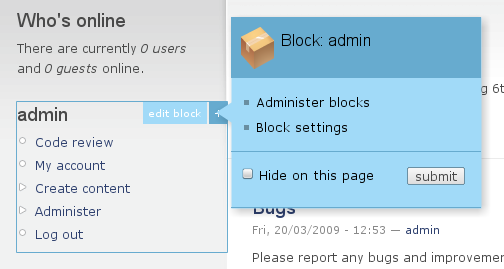 Tooltip for block
