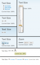 Text Size Screenshots