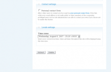 User delete button