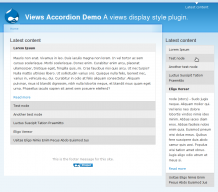 Views accordion default style
