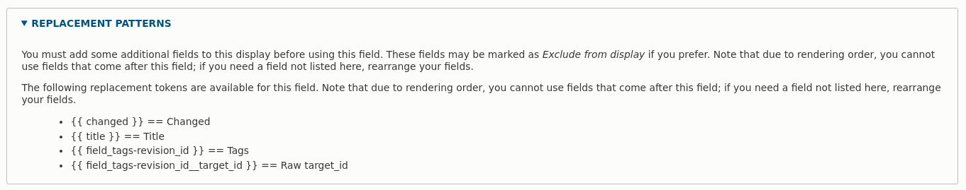Suggested token names contain a hypen