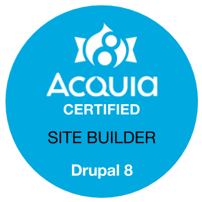 Acquia Certified Drupal 8 Site Builder Acquia Certification | Gilles Bailleux