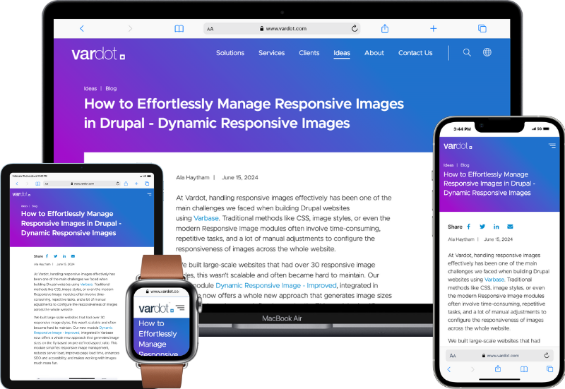 Varbase Responsive Drupal Theme for Mobile Optimization