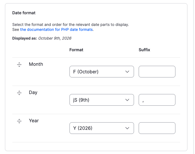 Date format example