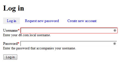 Current Drupal 8 Login