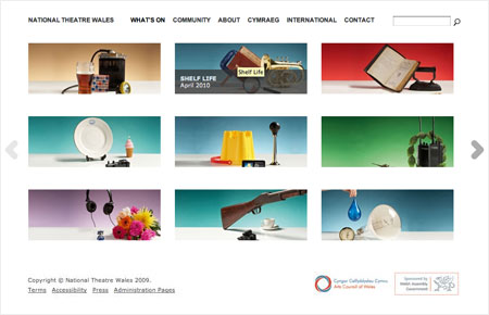 National Theatre Wales - Event Listing Screen