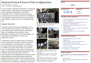 Screen capture of an article page