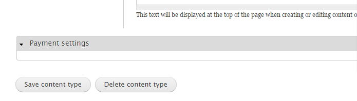 can not setting payment