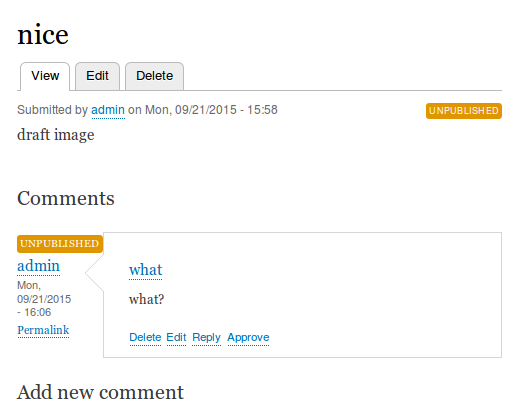 unpublished comments