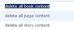 delete all book content