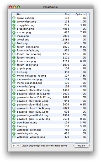 screenshot of ImageOptim output