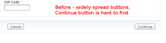 Before patch - buttons far spread