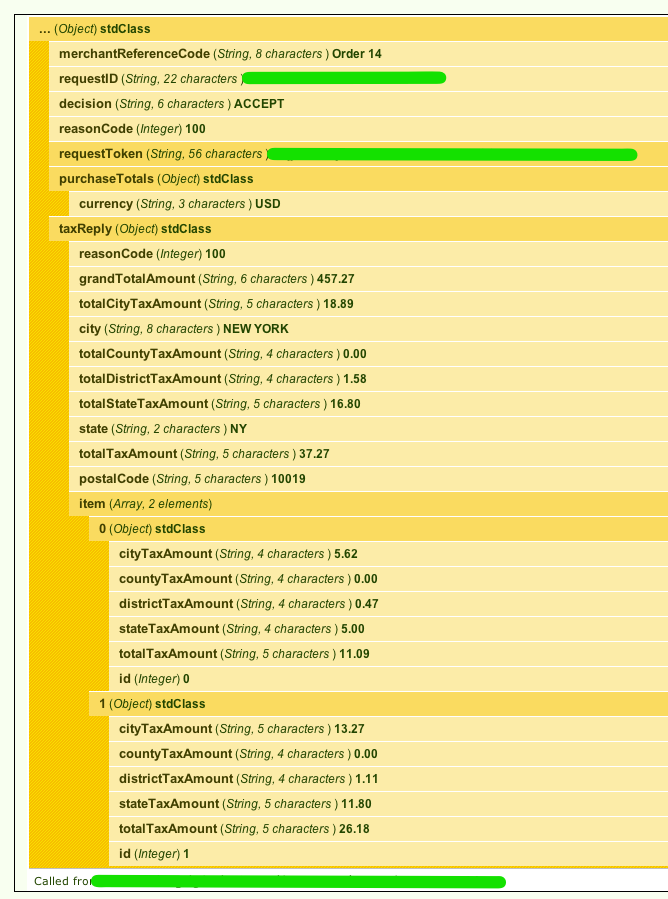 Integrate commerce_cybersource_soap_calculate_taxes() into the tax