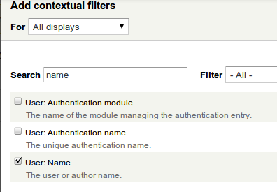 User article contextual filter