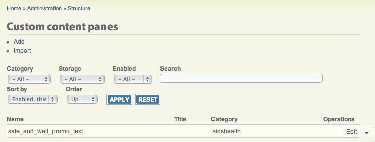 Adding a new custom pane
