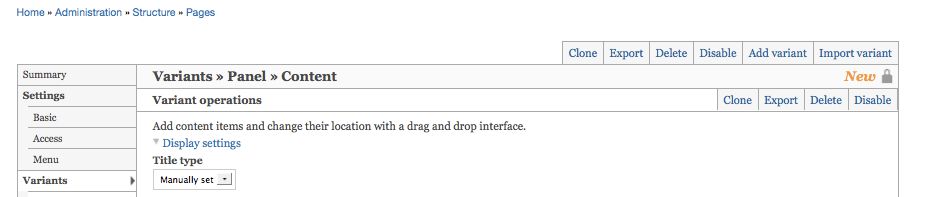 regular panel page has clone