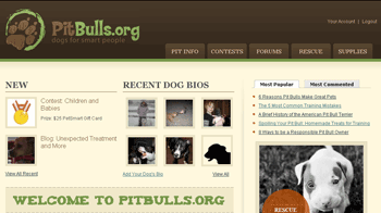 PitBulls.org Front Page