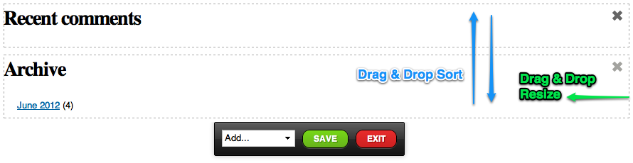 Drag & Drop Resize and Sort