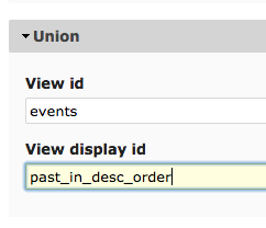 screenshot of union settings