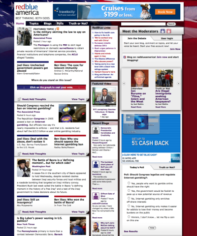 RedBlueAmerica home page