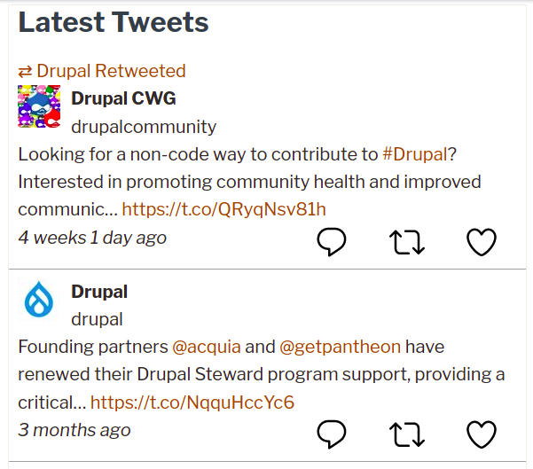 screenshot of block display