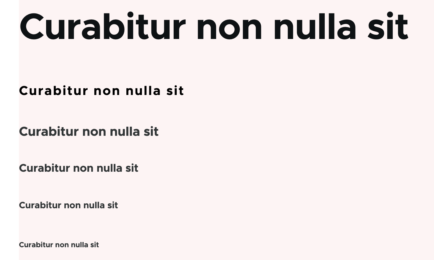 Screenshot of all heading tags