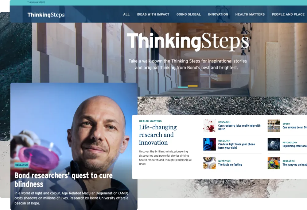 Bond University Thinking Steps homepage