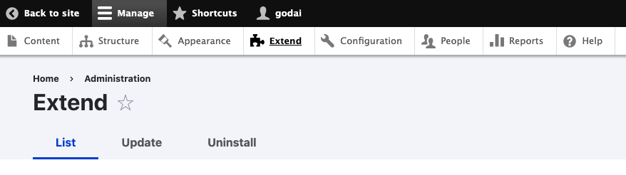 drupal admin toolbar double