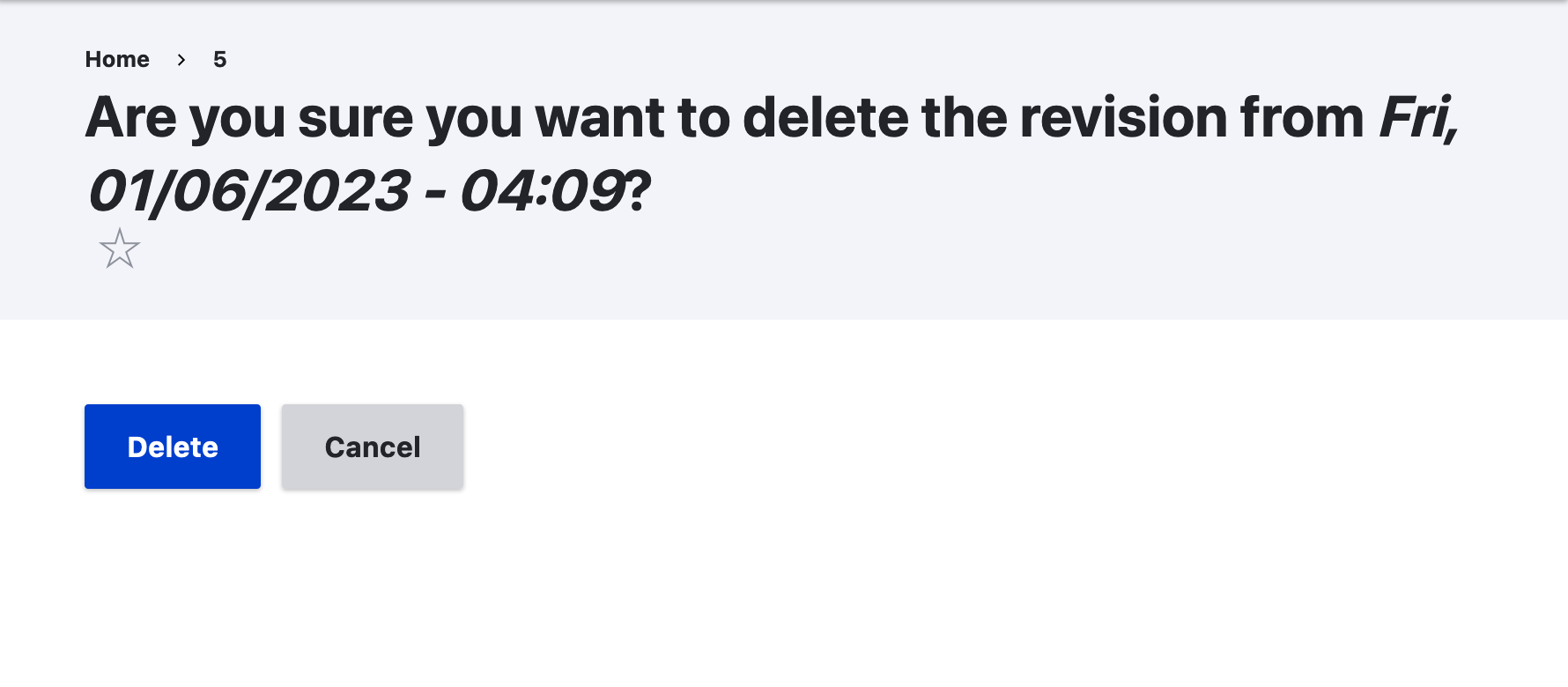 Revision delete form