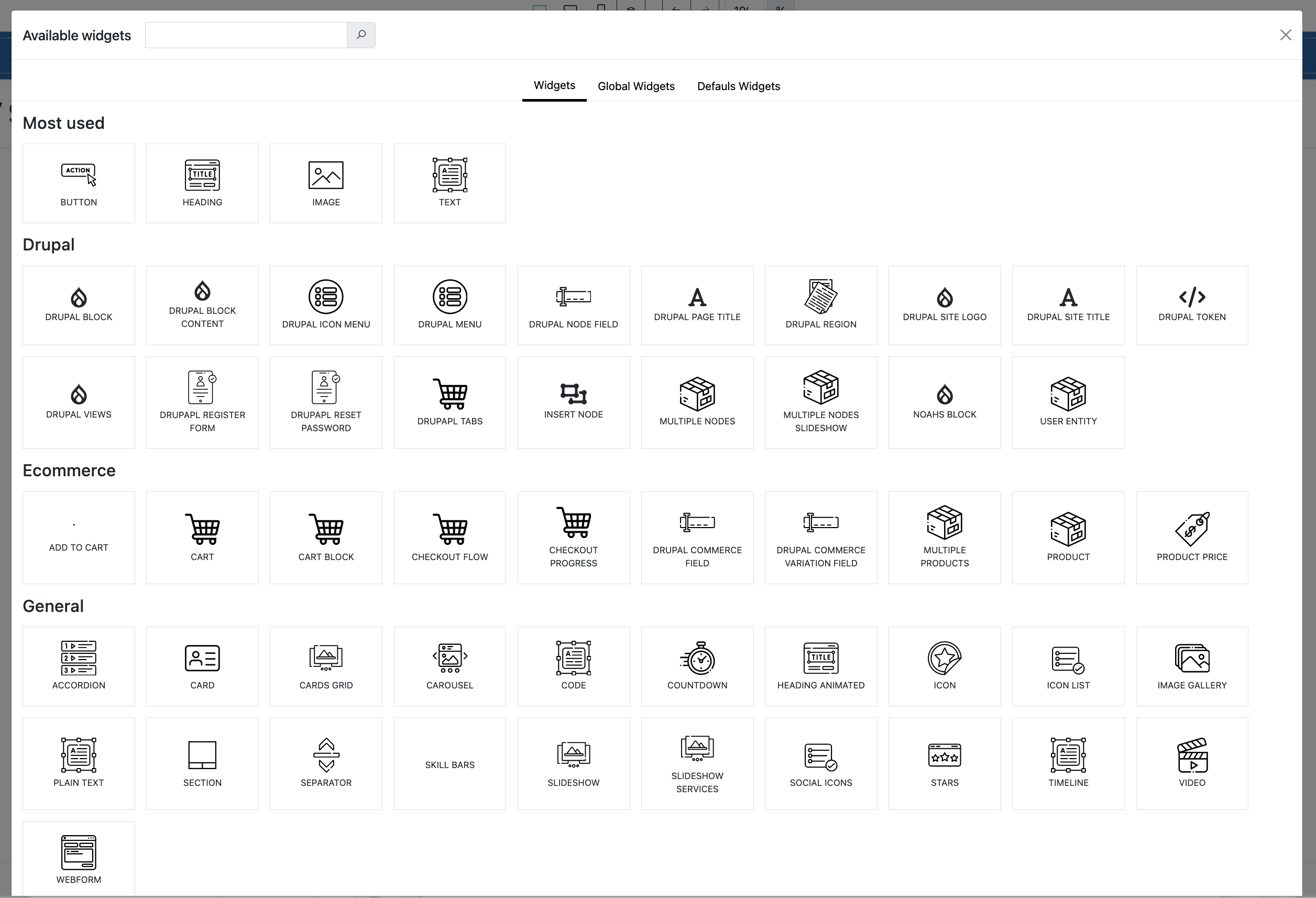 Page builder for Drupal