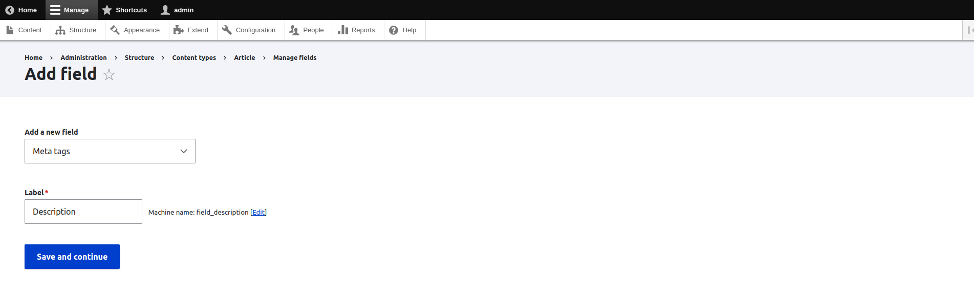 Adding Description field