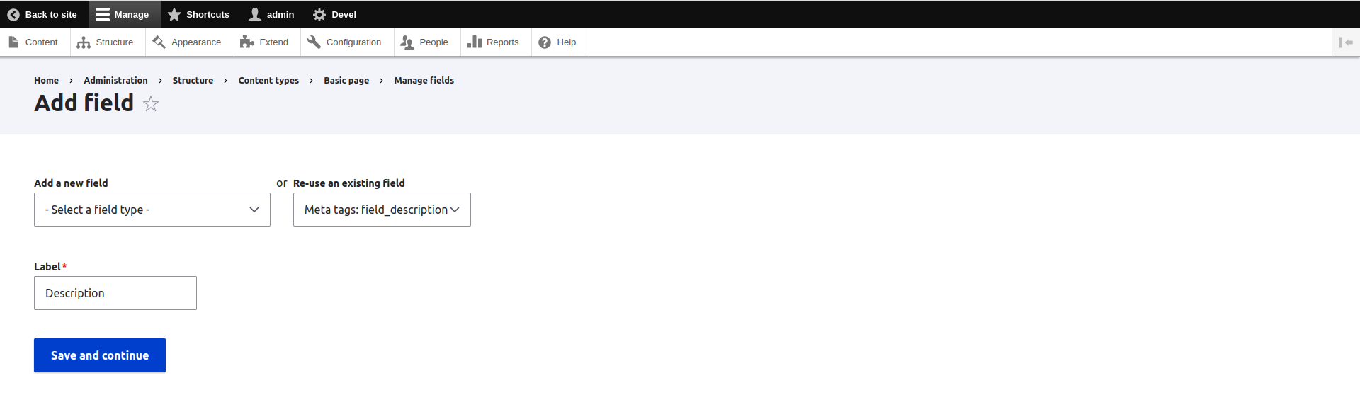 Adding Description field