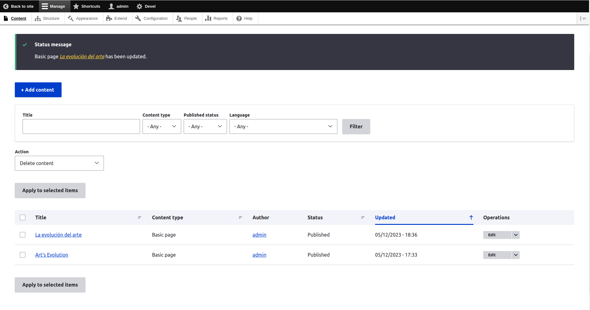 Status updated for translation