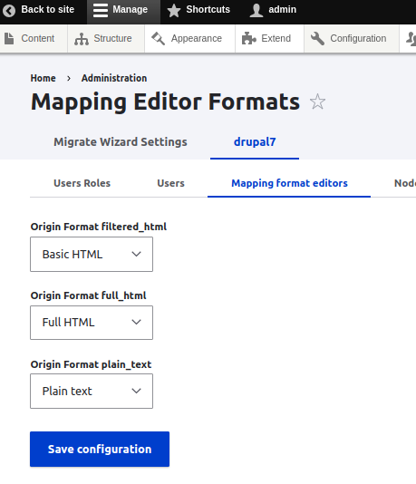 Format editors