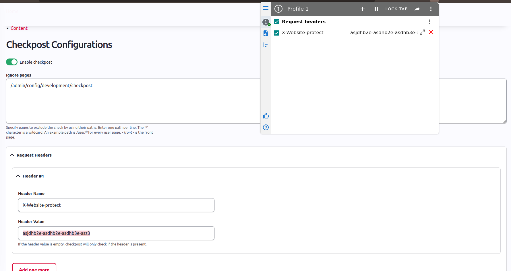 Checkpost Config