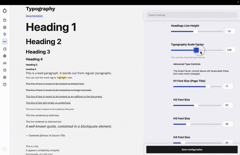 DXPR Theme Typography Settings Demo