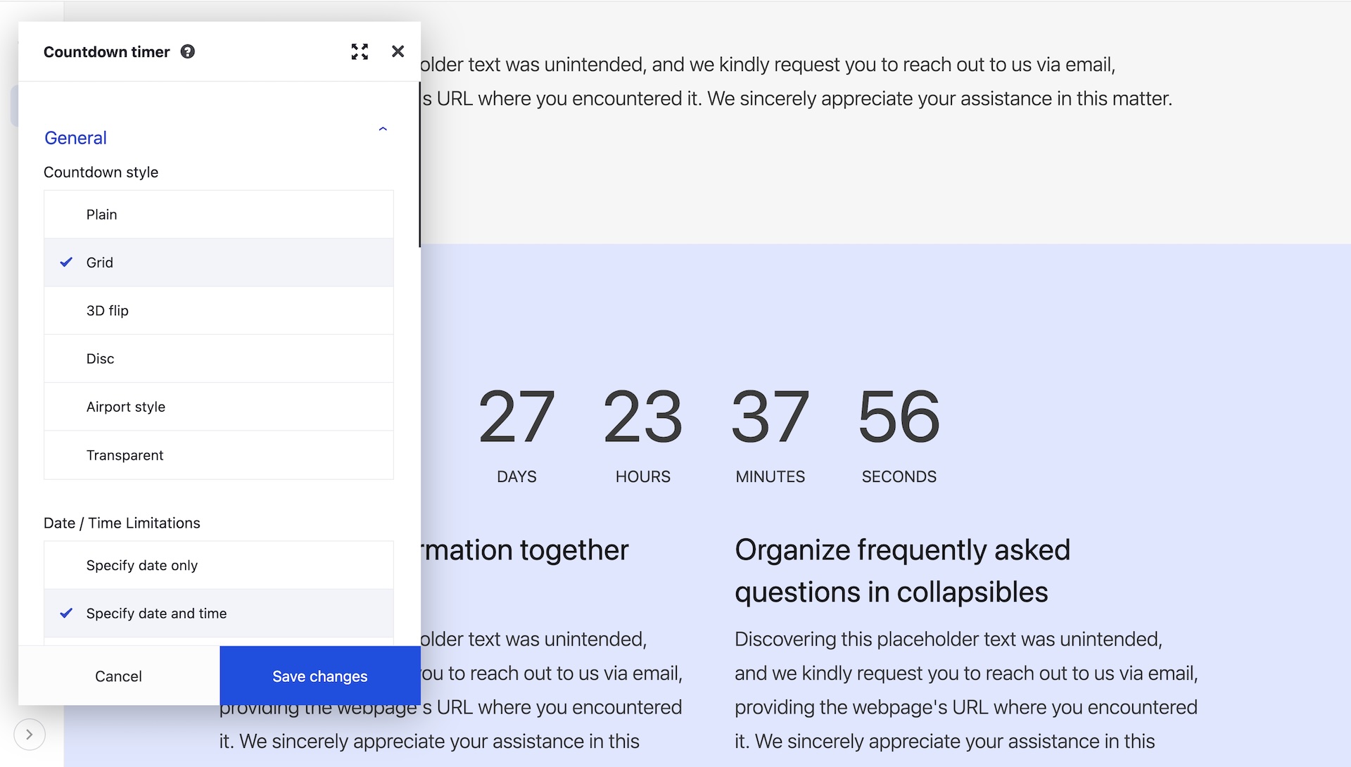 DXPR Builder Countdown Timer