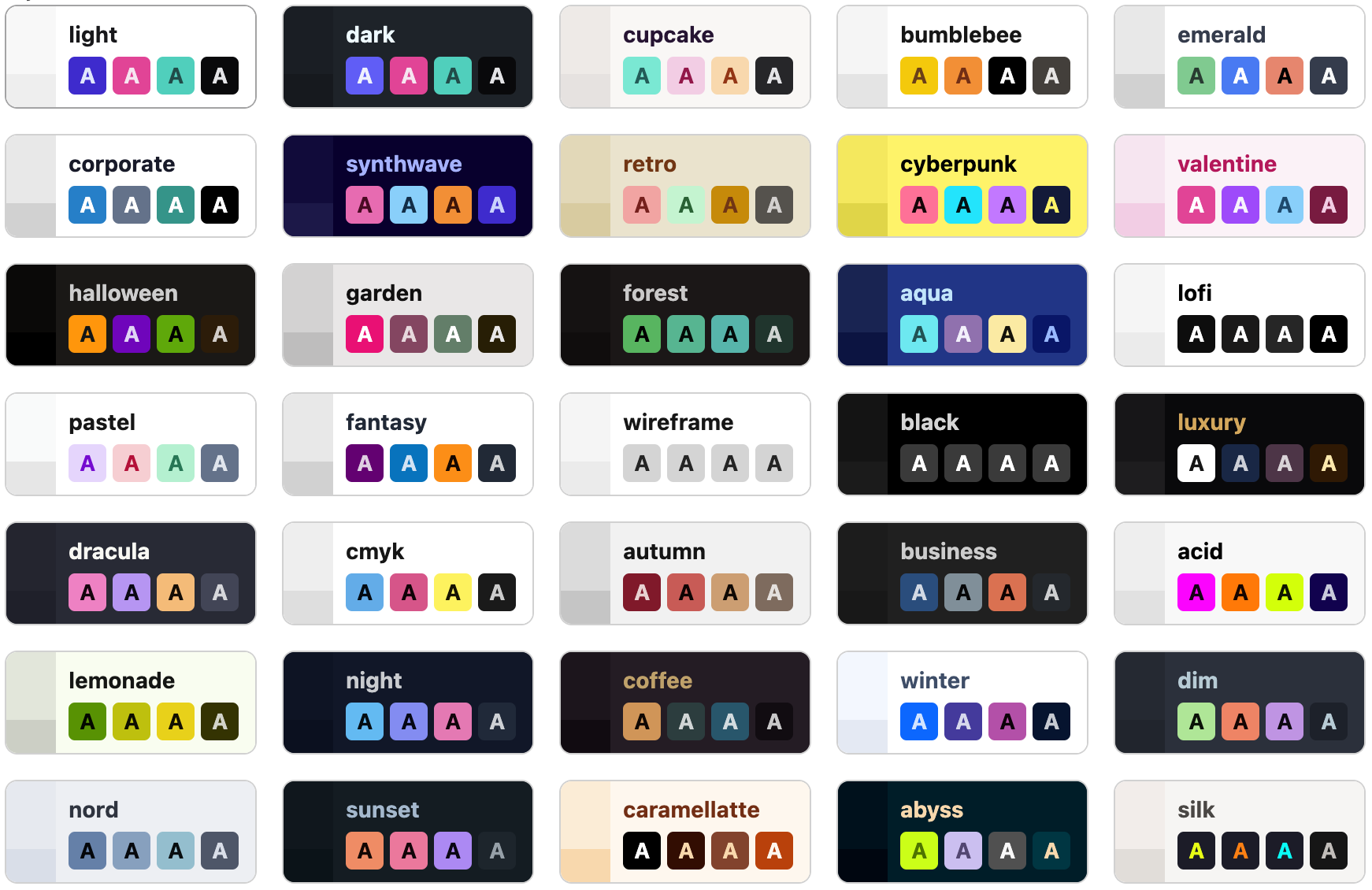 DaisyUI5 themes