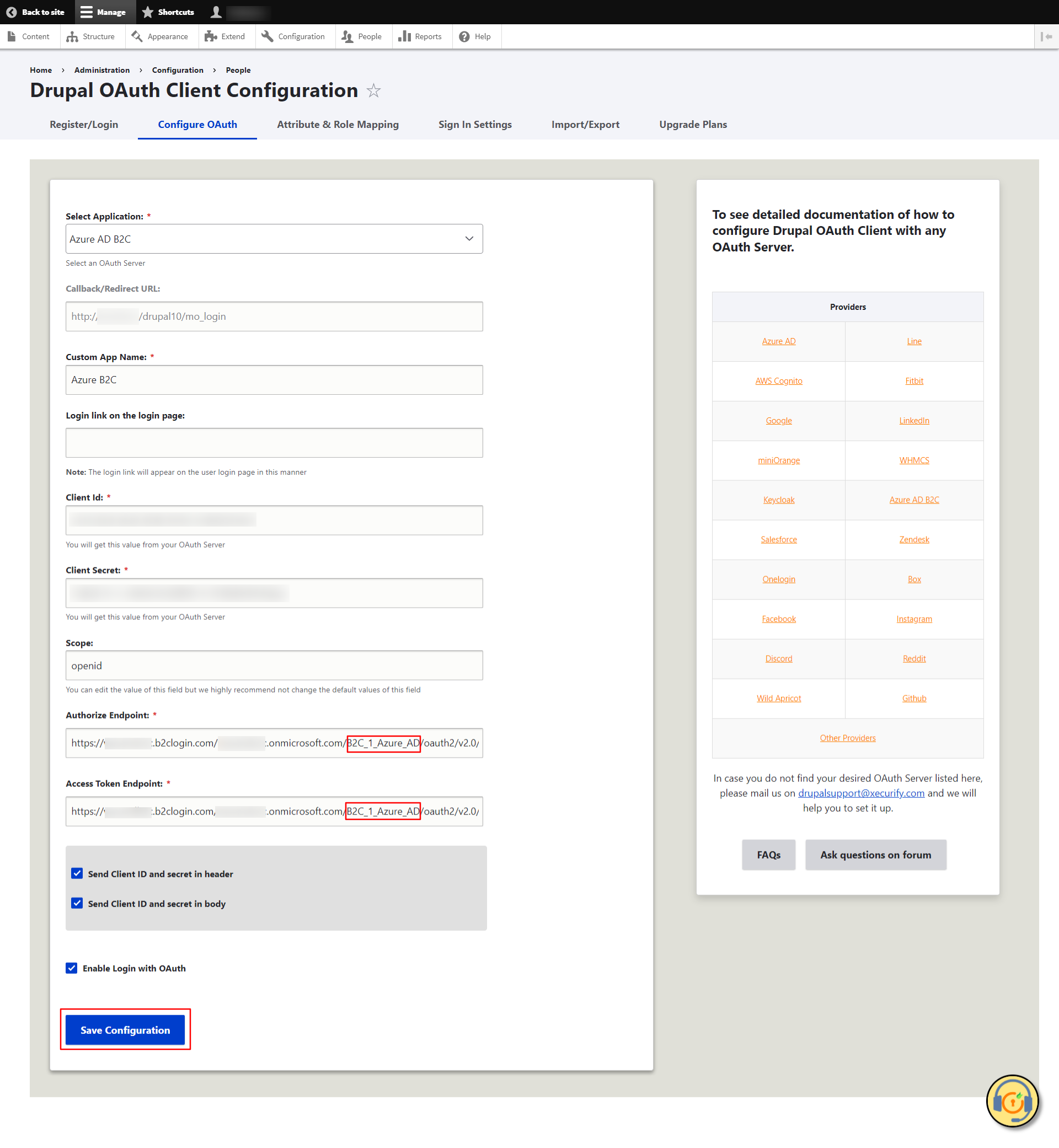 Configure Azure B C As OAuth OpenID Connect Provider For Drupal Login Drupal OAuth OpenID