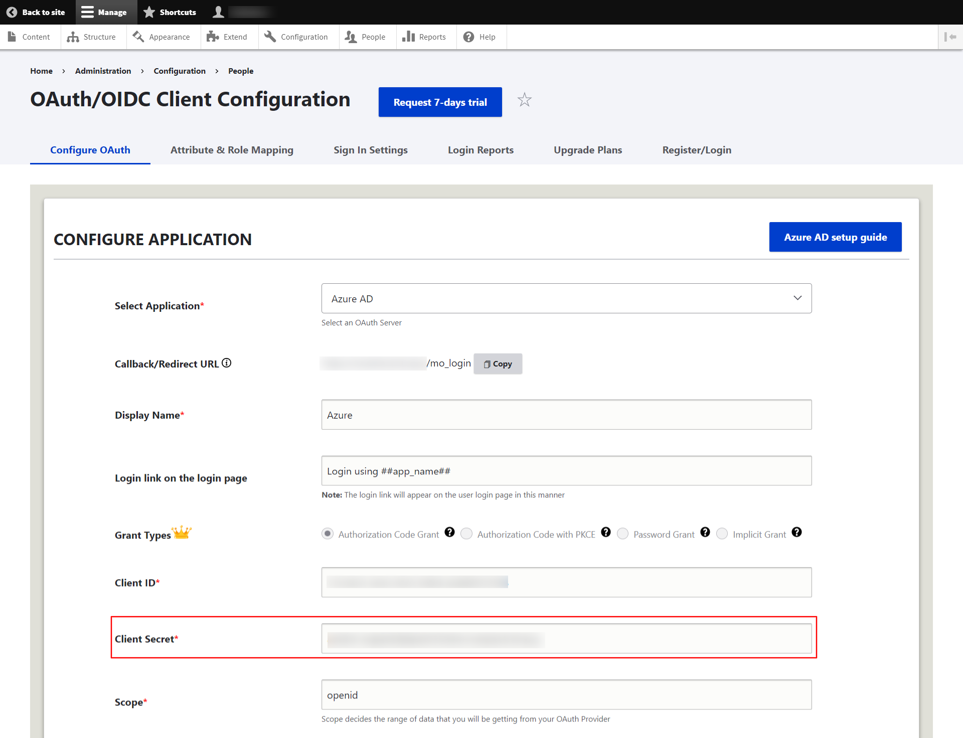 Configure Azure AD As OAuth Provider With Drupal As OAuth Client For SSO Drupal OAuth OpenID