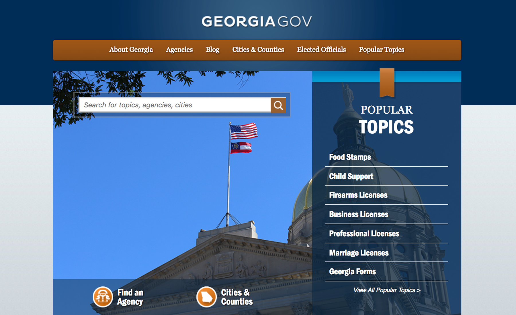 Georgia.gov homepage