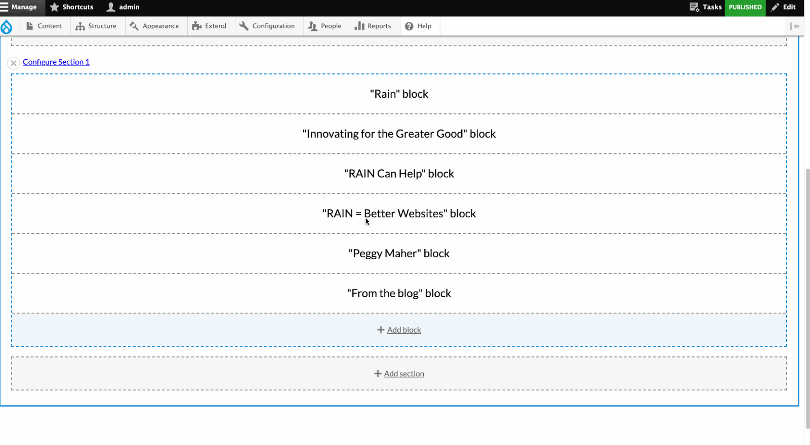 Rain layout builder example