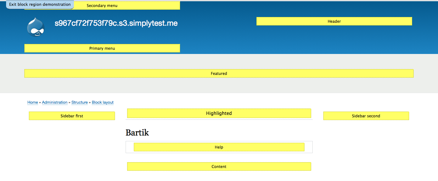 Bartik Region Highlighted Moved From The Main Column To Between Header And Featured Top Drupal Org