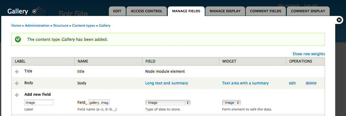 Adding image field