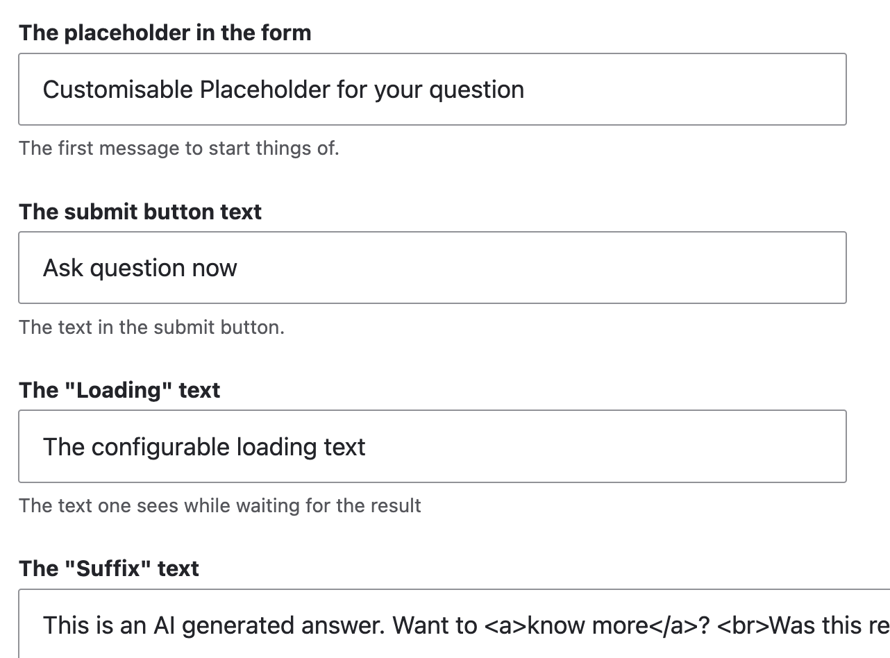Configure search block