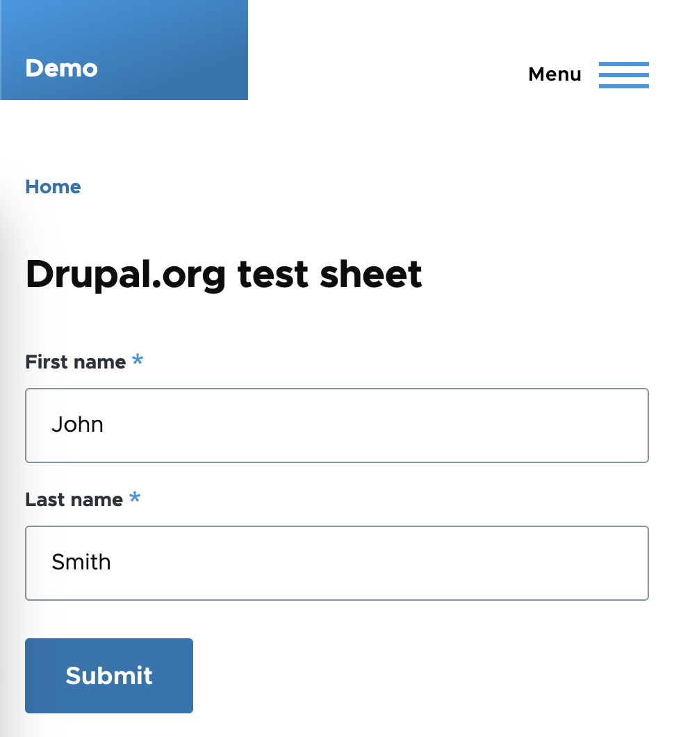 Webform wizard example