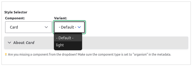 Select component