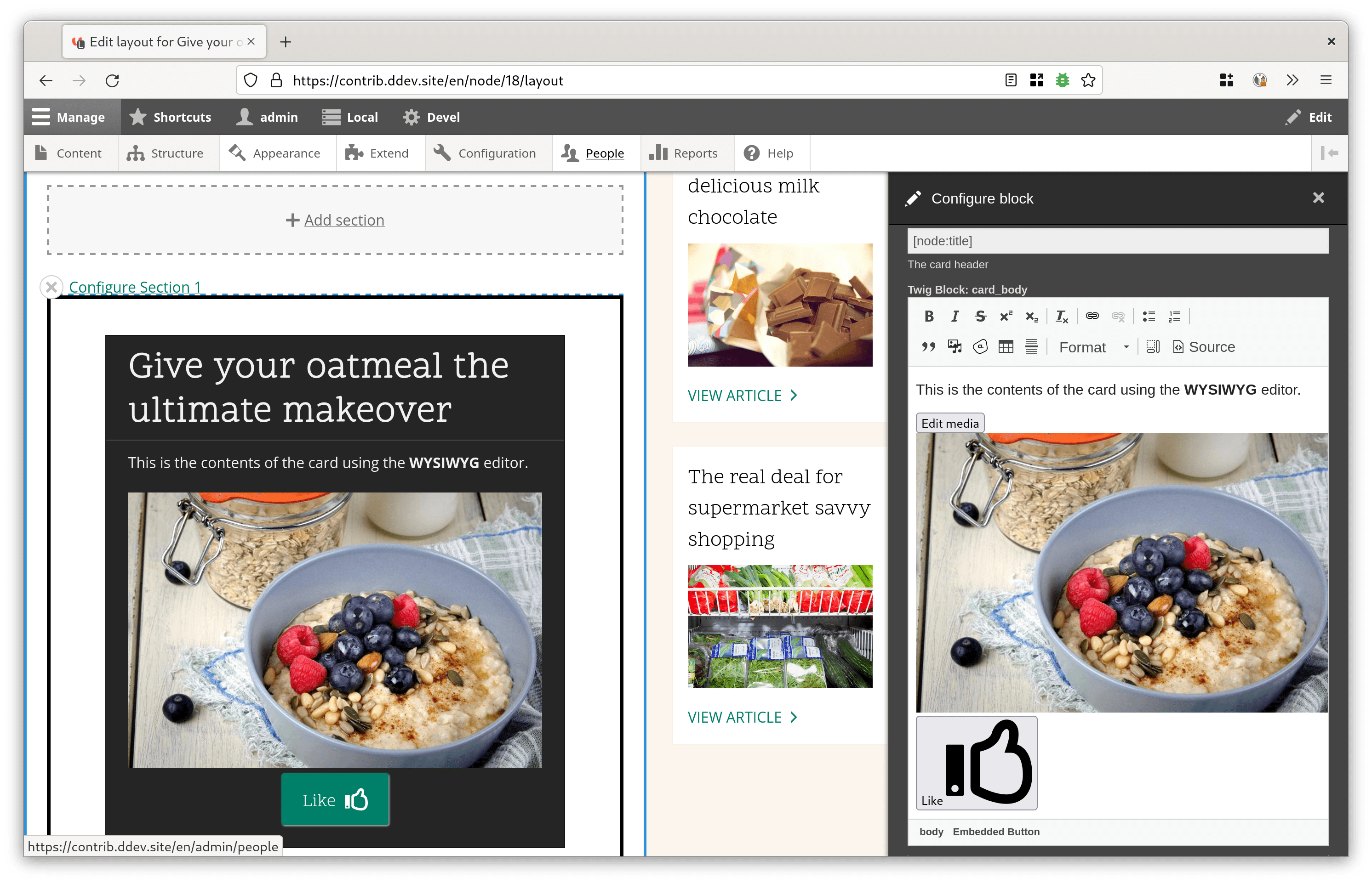 CKEditor support